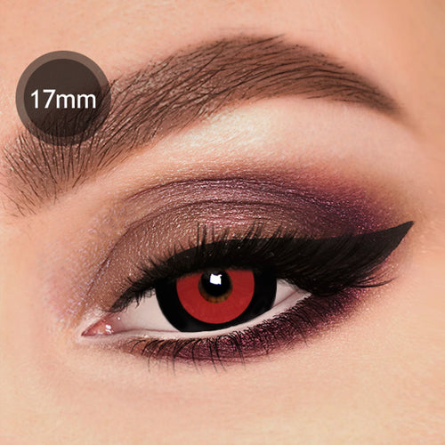 cool and nice black and red 17mm fancy contact lens named ghoul.