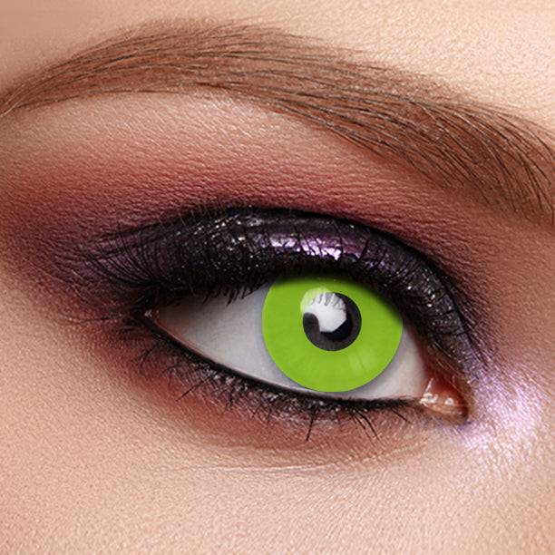 fancy and charm green colored contact lens for halloween fest