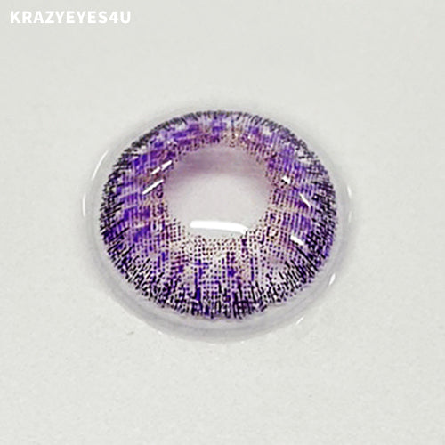 a fine surface of violet colored contact lens from krazyeyes4u.