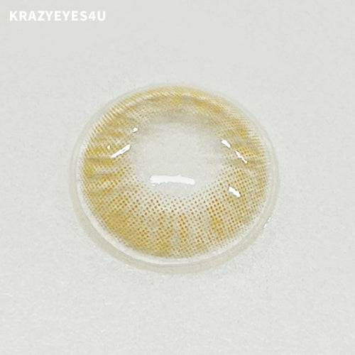 clean and flawless surface of misty hazel color contact lens.