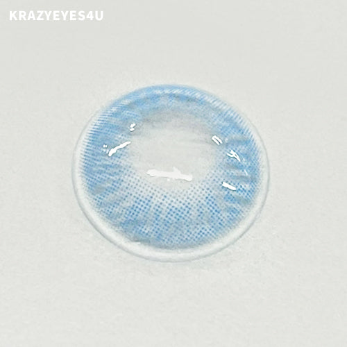 clean and flawless surface of pure blue color contact lens.