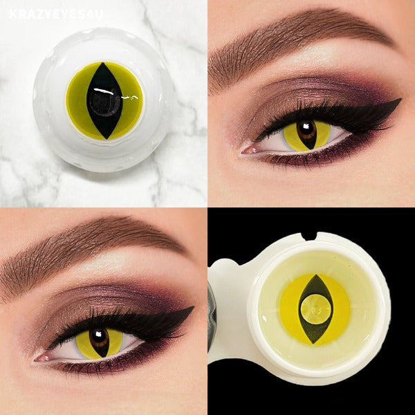 Yellow cat - KRAZYEYES4U - Color Contact Lens
