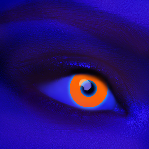 UV Glow Orange - KRAZYEYES4U - Color Contact Lens