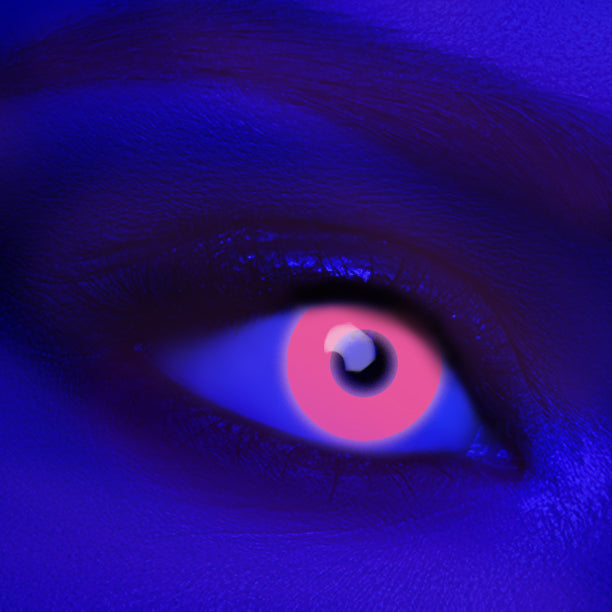 UV Glow Pink - KRAZYEYES4U - Color Contact Lens