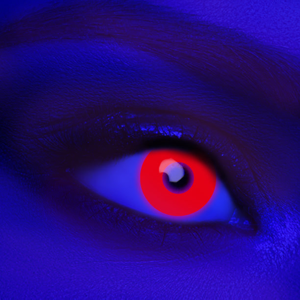 UV Glow Red - KRAZYEYES4U - Color Contact Lens