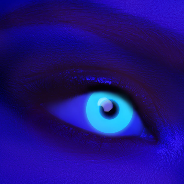 UV Glow blue - KRAZYEYES4U - Color Contact Lens
