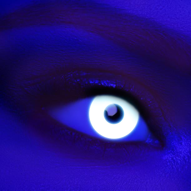 UV Glow white - KRAZYEYES4U - Color Contact Lens