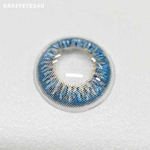 vibrant blue colored hollywood style contact lens for halloween fest and cosplayer.